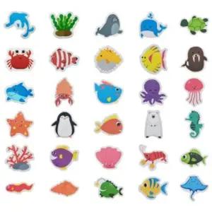 유닛키즈 미끄럼방지 스티커 30종캐릭터 유아 어린이 신발장꾸미기 꾸미기 계단꾸미기 유치원 어린이집