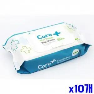 WL 병원 간병 전문 물티슈 80매 캡형 20x16 X10개 휴대용물티슈 간병물티슈 병원물티슈