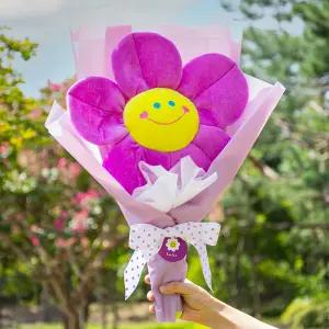 스마일 빅사이즈 꽃다발 90cm 한송이 포장 인형 꽃 선물 다발 졸업식 입학식 유치원 어린이 초등학생 여자