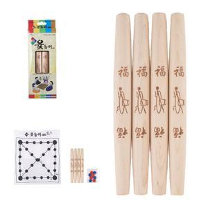 원목 윷놀이세트 윷놀이판 명절 전통놀이 원목윷 20cm 윷판 말 포함