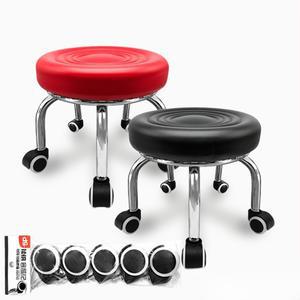 가오스 쿠션왕 이동식 작업의자 부드러운 무빙 동글뱅이 (롱사이즈)일반 의자 + 바퀴5개 추가