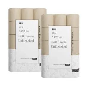 휴홈 먼지없는 무표백 느린 화장지3겹 30롤+30롤