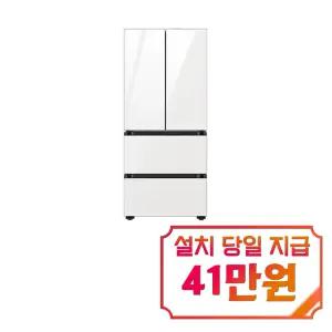 [삼성] 비스포크 AI 김치플러스 4도어 김치냉장고 487L (클린 화이트) / RK80F49C1W