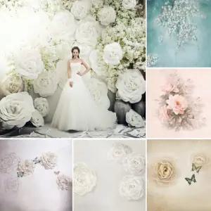 셀프 촬영 꽃 실크 소품 꽃다발 자이언트 조화 스몰 장미