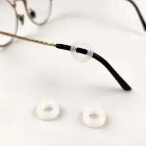 원형 실리콘 안경 귀걸이 2P 화이트 안경 흘러내림방지 귀받침 (WFK93FK)