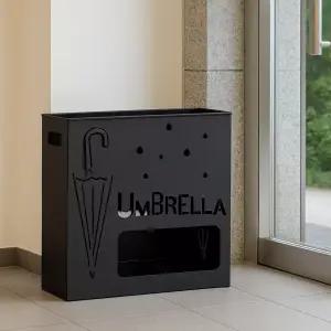 설렘하우스 비오는날 대용량 업소용 우산꽂이 22구 블랙 식당 병원 매장용 철제 입간판우산꽂이