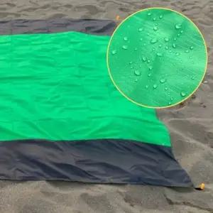 경량 미니 접이식 돗자리 그린 소형 야외용 피크닉 매트 여행용