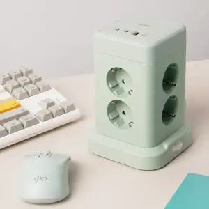 회전형 멀티탭 고용량 안전 깔끔한 타워형 멀티탭 콘센트 가정용 8구 플러그 세로형 정리함