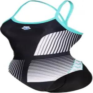 아레나 여성 다이아몬드 챌린지 백 로고 원피스 운동 트레이닝 수영복