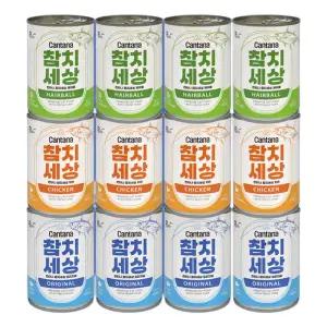 칸타나 참치세상 대용량 고양이캔 3종콤보, 400g, 12개