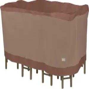 덕커버 의자 커버가 있는 궁극의 방수 직사각형/오발 파티오 테이블 94인치