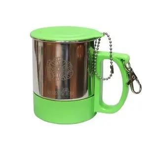 1P 등산컵 230ml 카네이션 캠핑 뚜겅 스텐 물컵