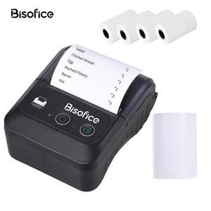 Bisofice 휴대용 열전사 프린터 종이 포함 지지대 매장 용 무선 BT 라벨 메이커 58mm 2 인치