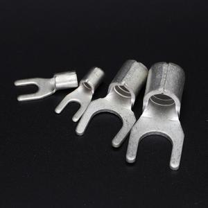 SNB SNB14-6/8/10 SNB22-6/8 구리 U Y 포크 Furcate 와이어 케이블 전기 커넥터 러그 스페이드 비절연 압착