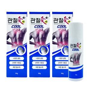 3WB 웰빙헬스 관절애 쿨 마사지 겔 90g 롤형 3개