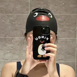 핑구 펭귄 수모 수영모자 수영모 수영장 모자 캡 실리콘수모 귀여운 수모 쓸데없는 우정 선물