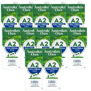 오스트렐리아스 A2 밀크 풀크림 우유 1L (12입) 호주 수입 멸균우유