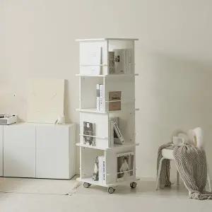 그린우드 카일리 이동식 거실 전면 회전 책장 책꽂이 3단 4단