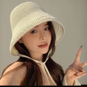 여성 휴양지 니트 짜임 스트랩 벙거지 모자