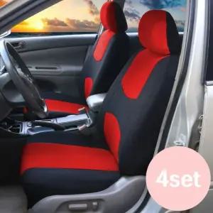 차량용 커버 자동차시트 카시트 4세트 레드블랙 차시트 차시트커버 카시트보호