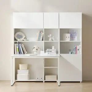 [필웰]E0자재 HM2046 스퀘어 책장책상세트 5단 1200 DVX