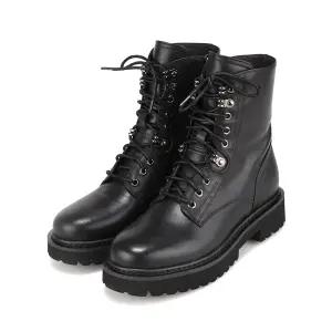 [본사운영]바바라 소가죽 청키 여성 앵클부츠 3.5cm_BBI853BK