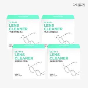 [닥터퓨리]프리미엄 렌즈클리너 100매 x 4개 (레몬향) / 일회용 대용량 액정 안경닦이