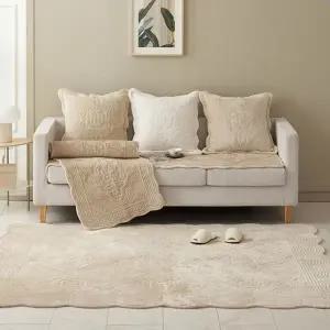 [애끌리아] 아센느 HR 극세사 목화솜 자수 퀼팅 소파토퍼 1장(65x180)