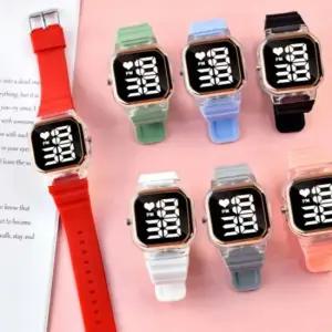 컬러 시계 전자 디지털 학생 패션 심플 커플 전자