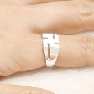 스꼬띠나 시험합격 불교 만자 은반지(16x16mm) WD04263