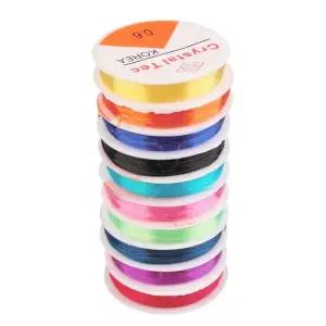 공예부자재 - 칼라스판줄세트 10색 줄 낚시줄 투명줄 팔찌만들기부속