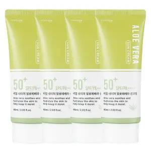 [COSMATE]코스메이트 네이처 알로에베라 선크림 60ml 4개 / SPF50+ PA++++