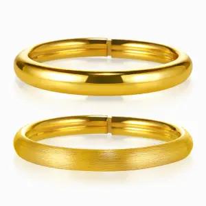 [한국금다이아몬드] 순금 팔찌 유광 무광 파이프 뱅글 24K 37.5g