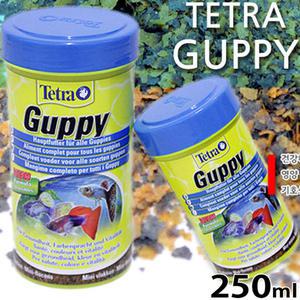 테트라 구피 250ml /수족관 열대어 관상어 물고기 플레이크 부상성 플래티 몰리 카라신 치어 사료 먹이 밥