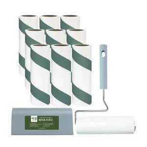 아임 돌돌이 테이프클리너 핸들+리필 90회x10개 세트 사선 먼지제거 테이프