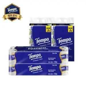 [블루박스]템포티슈 3겹 프리미엄 화장지 20롤+미용티슈 4입x2팩