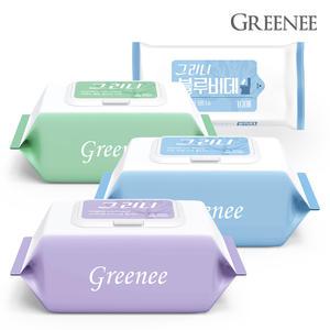 그리니 아기물티슈 55gsm 캡형 30매 10팩 / 휴대용 / 비데용 / 클렌징