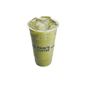 [빽다방] 녹차라떼(ICED)