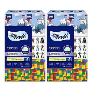 잘풀리는집 리얼실키 미니 각티슈 100매 x 12개 대용량 정사각 티슈 천연펄프 화장지 휴지 크리넥스