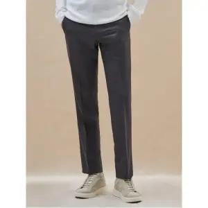 [Presige] 울 120수 플란넬 노턱 솔리드 팬츠 - 브라운 (GA4721P03D)