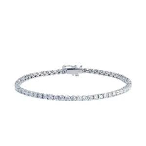 [한국금다이아몬드] 14K 2.5MM 랩 다이아 테니스 팔찌 16cm 랩그로운 다이아몬