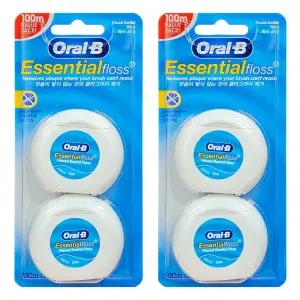 오랄비 왁스치실 에센셜 플로스 50m 4개(2개입2개로발송)