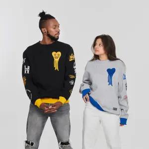 F1155 무니크영 멜트 하트 맨투맨 티셔츠