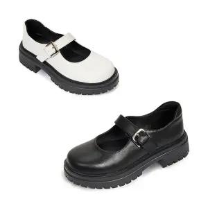 [무크][무크] 여화 베니 소가죽 청키 메리제인 2colors