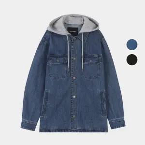 [롯데백화점]버커루 남성 후드 루즈핏 탈부착 데님 셔켓 B255DJ330P