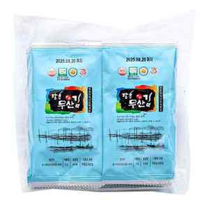 장흥무산김 착한김 무조미 미니 도시락김 8절 8매입 20봉 x 1개