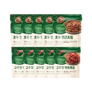 비비고 호두연근조림 90g x5개+고추장쥐포볶음 60g x5개