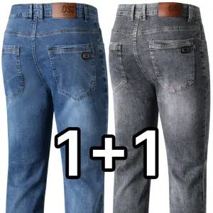 업히어 남자 가을 봄 일자 스판 중년 작업복 워싱 데님 청바지 DS66