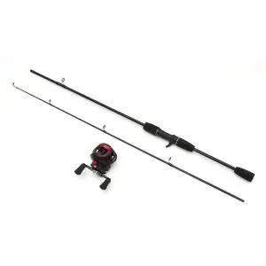 초보자용 루어 낚시 풀세트 베이트릴 오색 낚싯줄 포함 (WFJLNM5)