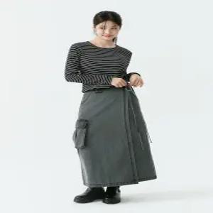 여성) 라이트 그레이 리오셀 난스판 랩스커트 DK AP3DDK666-LG